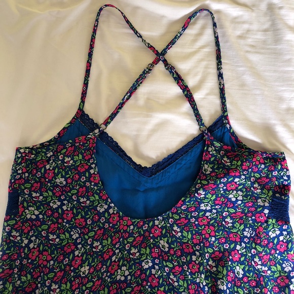 Floral Lace Trim Mini Dress - Picture 4 of 7